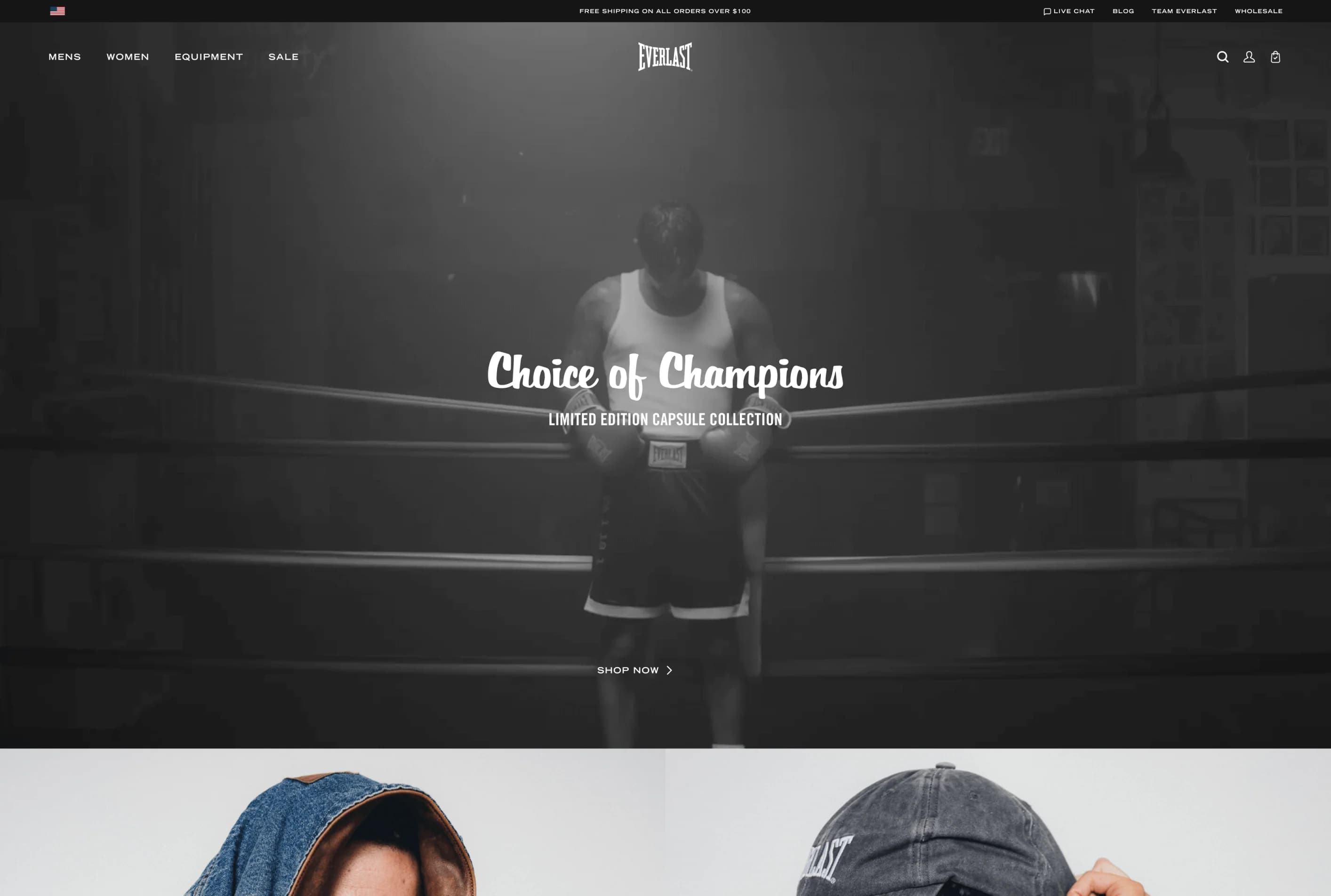 Everlast Shopify store