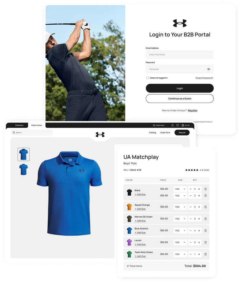Shopify B2B wholesale store build with buyer portal login and bulk order form