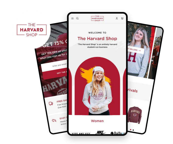 Harvard University Shopify store designed and built by Ecomm Wizards