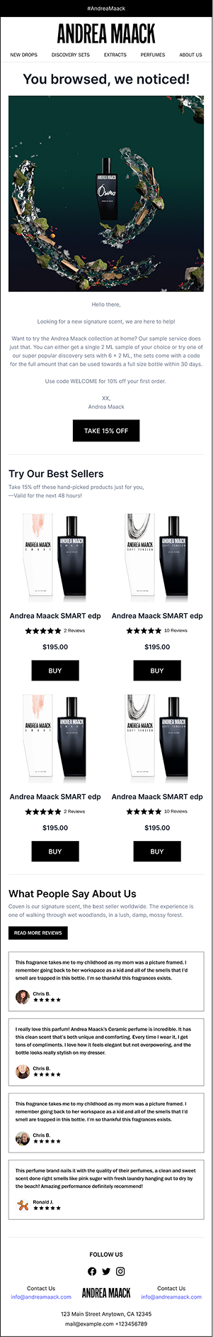 Klaviyo email and SMS flow example for a Shopify store