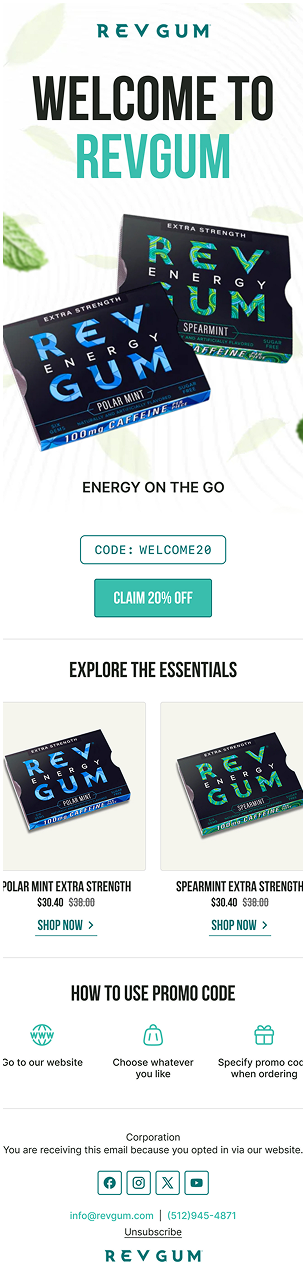 Klaviyo email and SMS flow example for a Shopify store