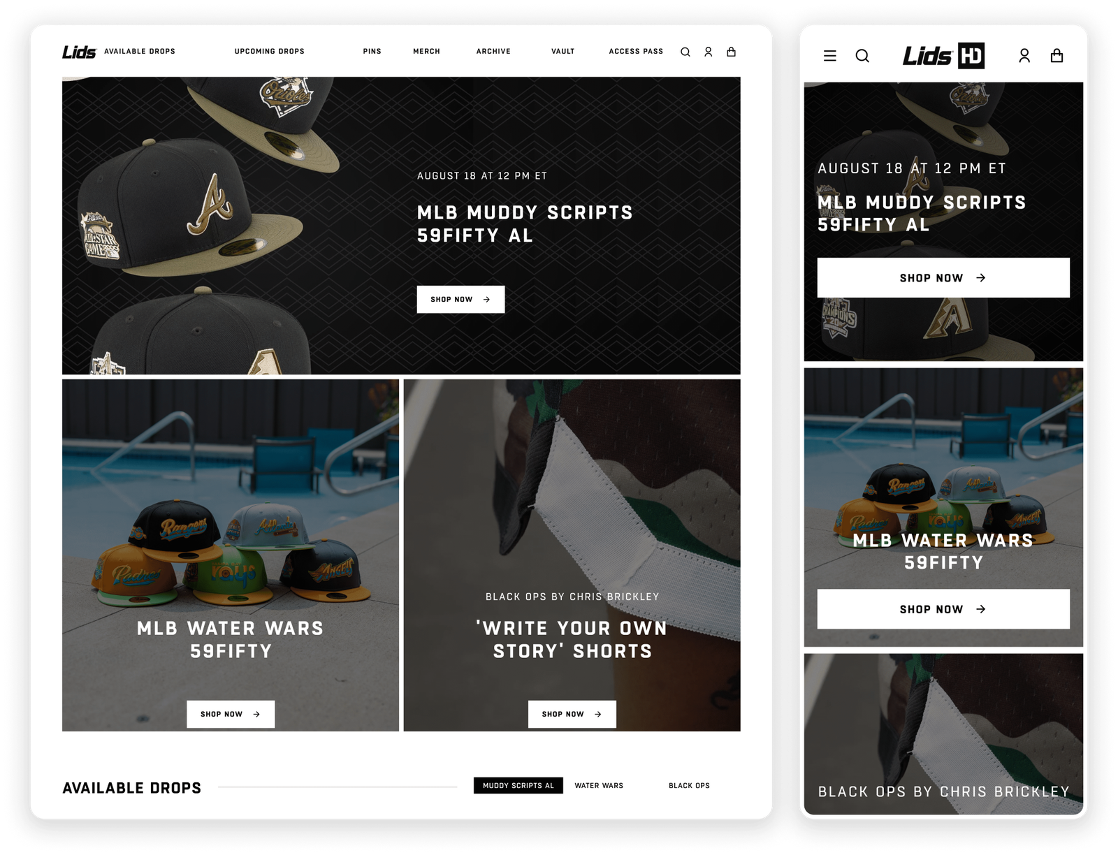 Lids Shopify storefront