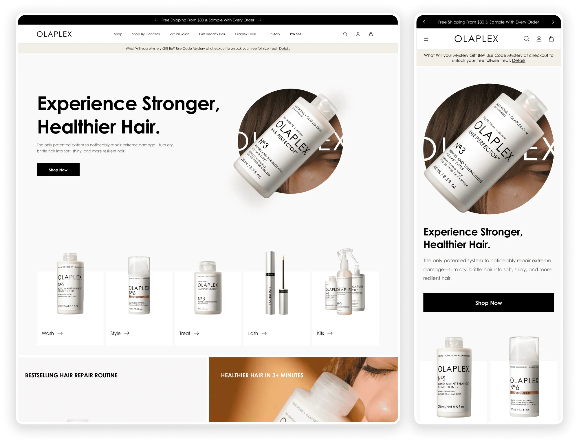 Olaplex Experience Stronger, Healthier Hair Shopify storefront