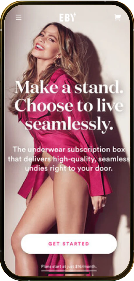 Shopify mobile app and store design example